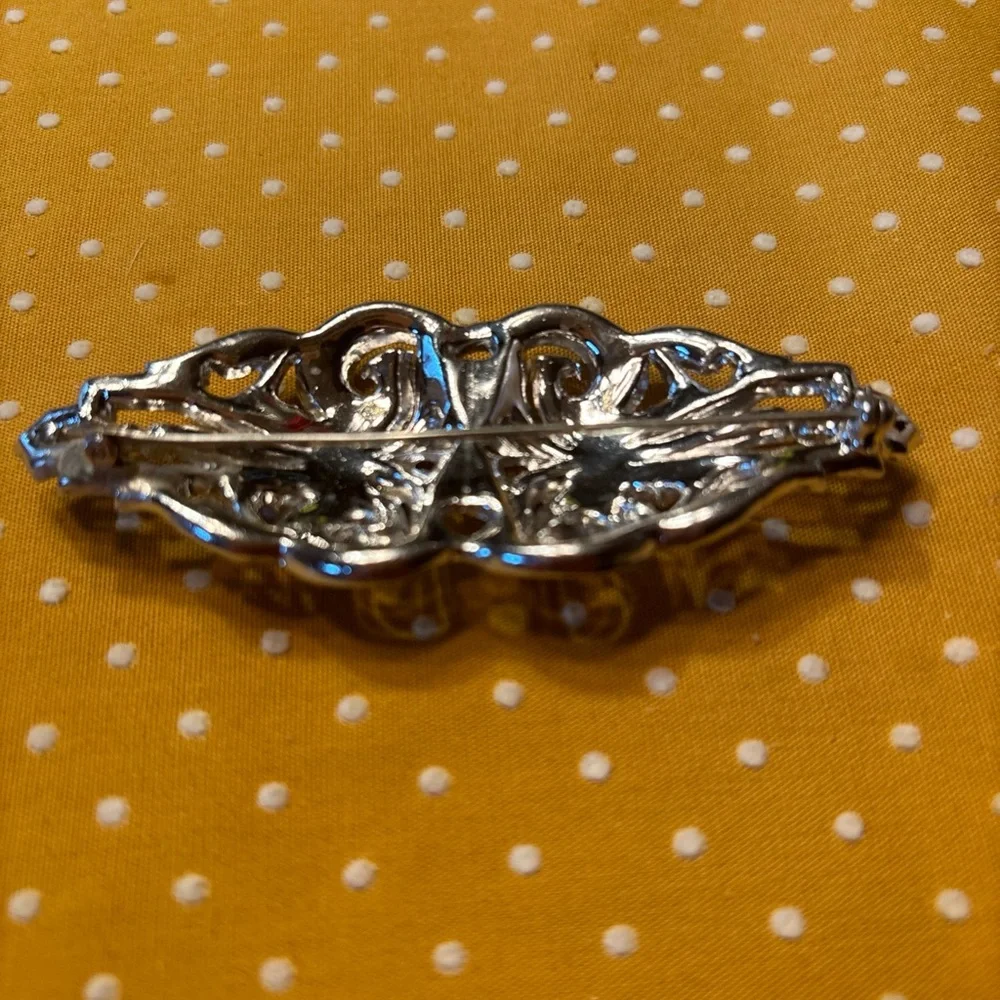 Art Deco Double Clip Brooch - Picture 5 of 8